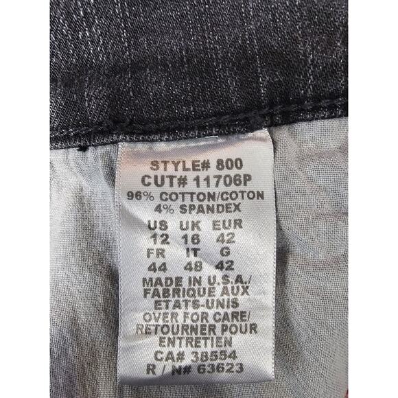 Womens Sz 12 Black High-Rise Bootcut Made in USA Not Your Daughters Jean - Picture 4 of 10